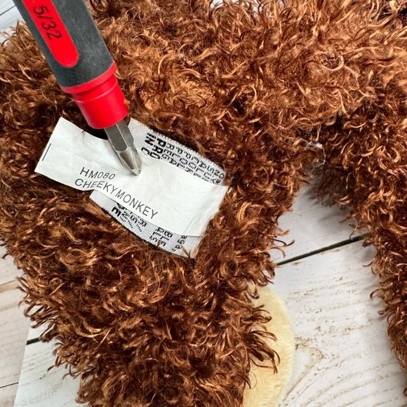 Pair Of Ganz Cheeky Monkey 7" Plush Toys - Brown & Tan - Soft Stuffed Animals - Picture 7 of 10